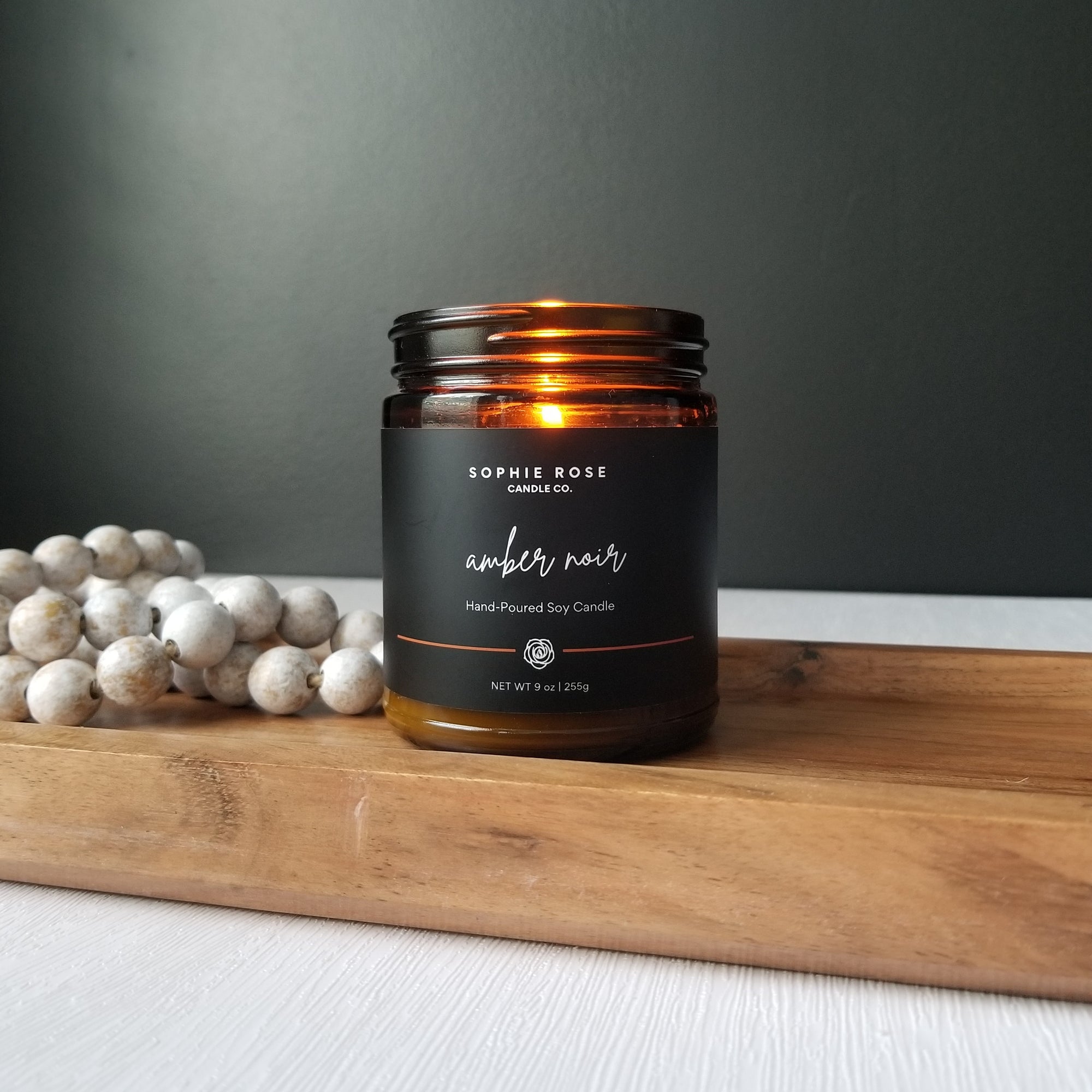 Amber Noir Eco Luxe Soy Candle by Sophie Rose Candle Co.