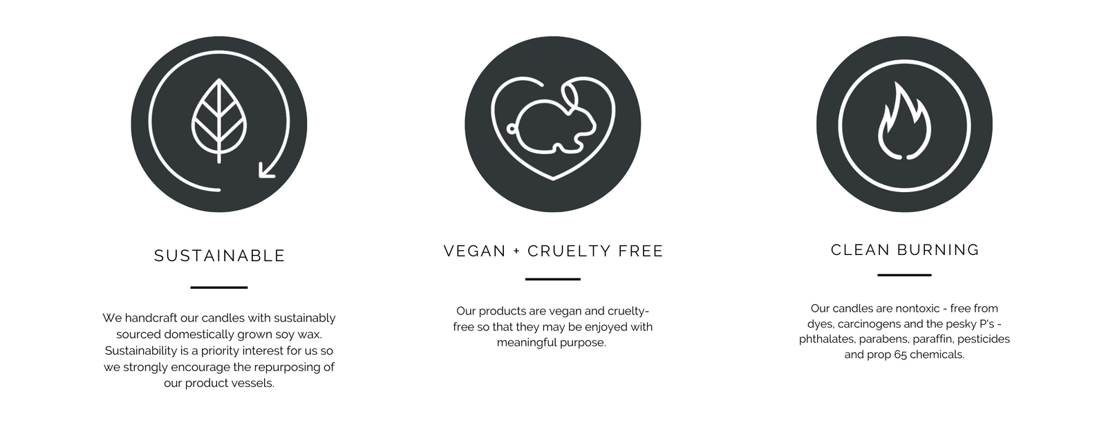 Why Sophie Rose Candle Co. Sustainable. Vegan. Cruelty Free. Clean Burning.