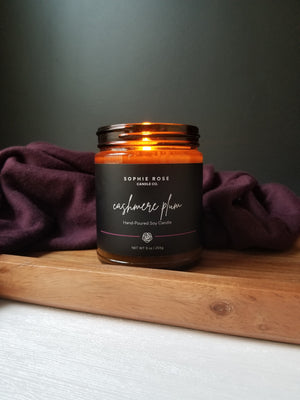 Cashmere Plum Soy Candle by Sophie Rose Candle Co.